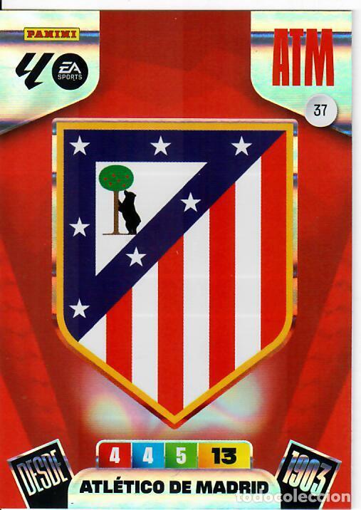 Cromos de F&uacute;tbol: PANINI ADRENALYN - LIGA 2025-26 (25 - 26) - N&ordm; 37 - ESCUDO - ATL&Eacute;TICO DE MADRID