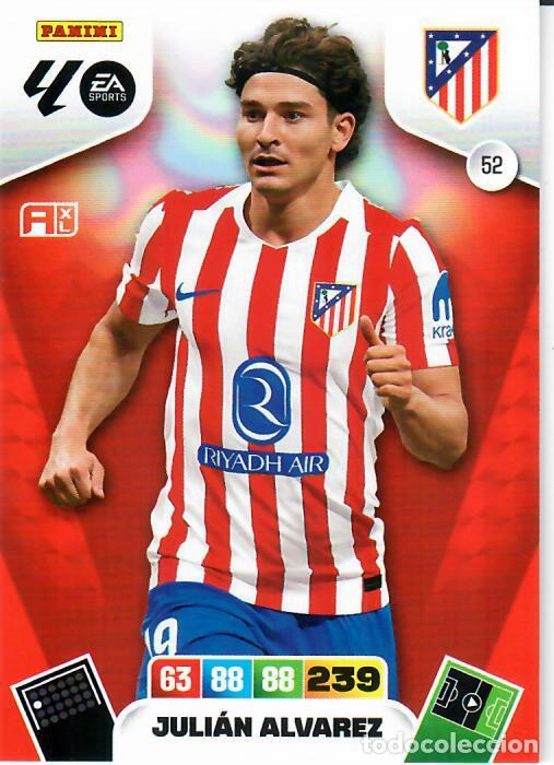 Cromos de F&uacute;tbol: PANINI ADRENALYN - LIGA 2025-26 (25 - 26) - N&ordm; 52 - JULI&Aacute;N ALVAREZ - ATL&Eacute;TICO DE MADRID