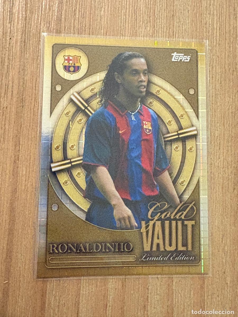 Cromos de F&uacute;tbol: 19. Ronaldinho Gold Vault Insert Topps Collector Tin FC Barcelona 2026