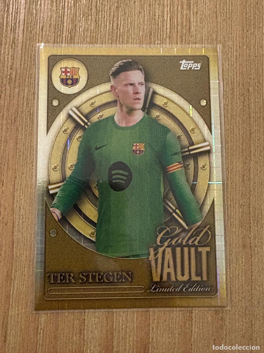 Cromos de F&uacute;tbol: 19. TER STEGEN Gold Vault Insert Topps Collector Tin FC Barcelona 2026