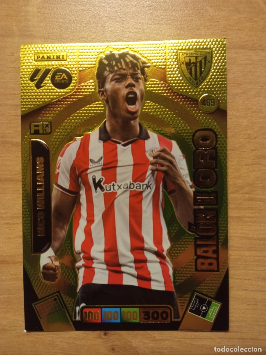 Cromos de F&uacute;tbol: Nico Williams, bal&oacute;n de oro, Adrenalyn 25/26