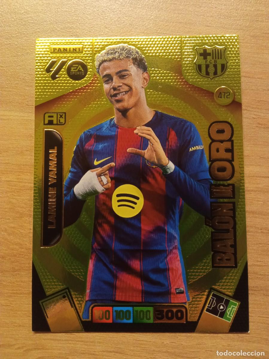 Cromos de F&uacute;tbol: Lamine Yamal, bal&oacute;n de oro, Adrenalyn 25/26