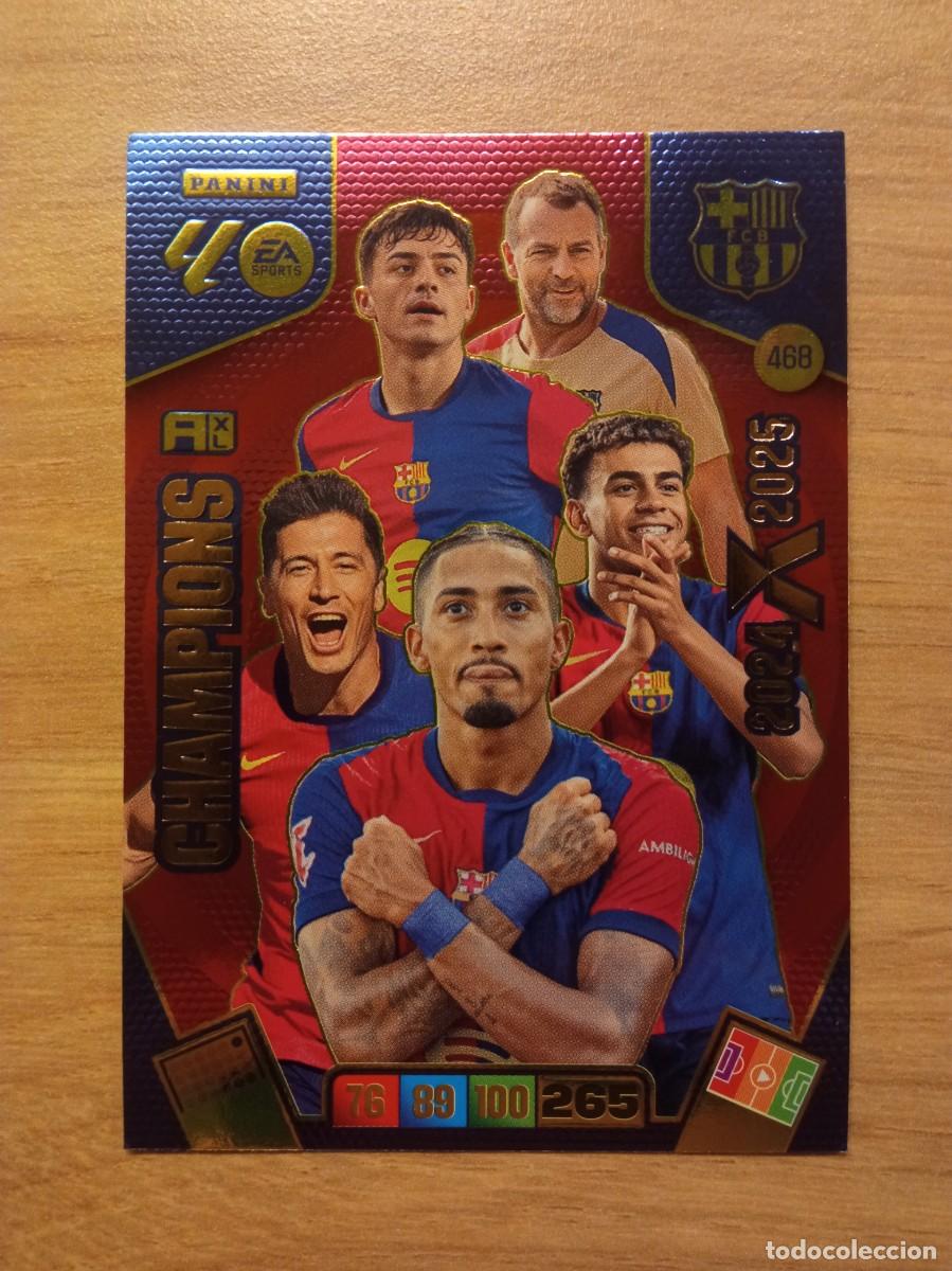 Cromos de F&uacute;tbol: Card champions, Barcelona, 468, Adrenalyn 25/26