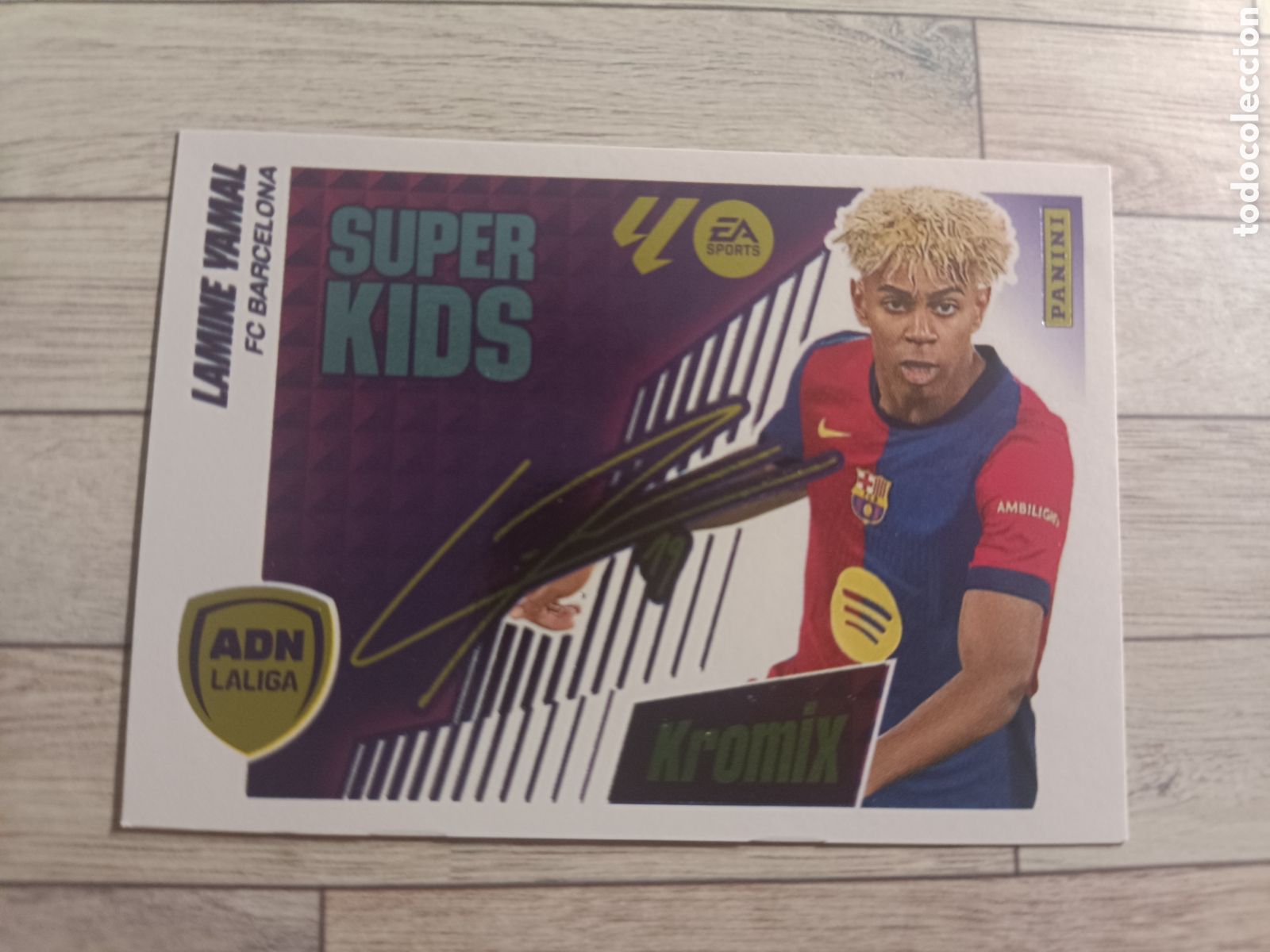 Cromos de F&uacute;tbol: K14 LAMINE YAMAL SUPER KIDS KROMIX ADN LALIGA LIGA ESTE 2025 2026 PANINI 25 26 SIN PEGAR