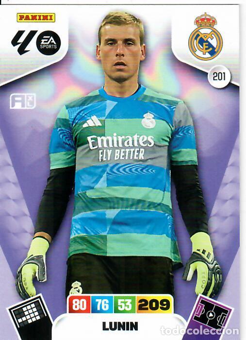 Cromos de F&uacute;tbol: PANINI ADRENALYN - LIGA 2025-26 (25 - 26) - N&ordm; 201 - LUNIN - REAL MADRID