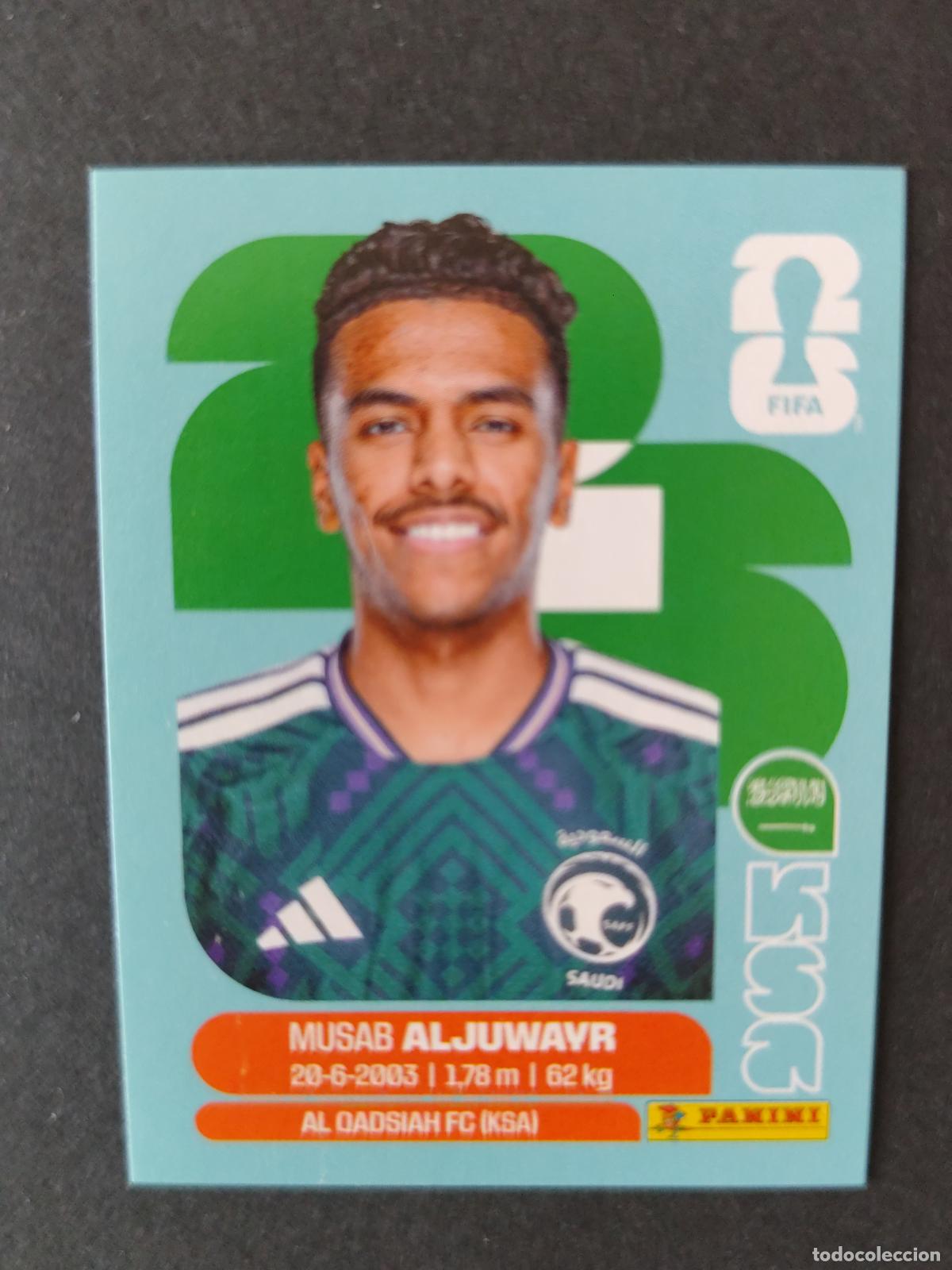 Cromos de Futebol: KSA9 MUSAB ALJUWAYR 9 ARABIA SAUD&Iacute; MUNDIAL FIFA WORLD CUP 2026 STICKER PANINI SIN PEGAR