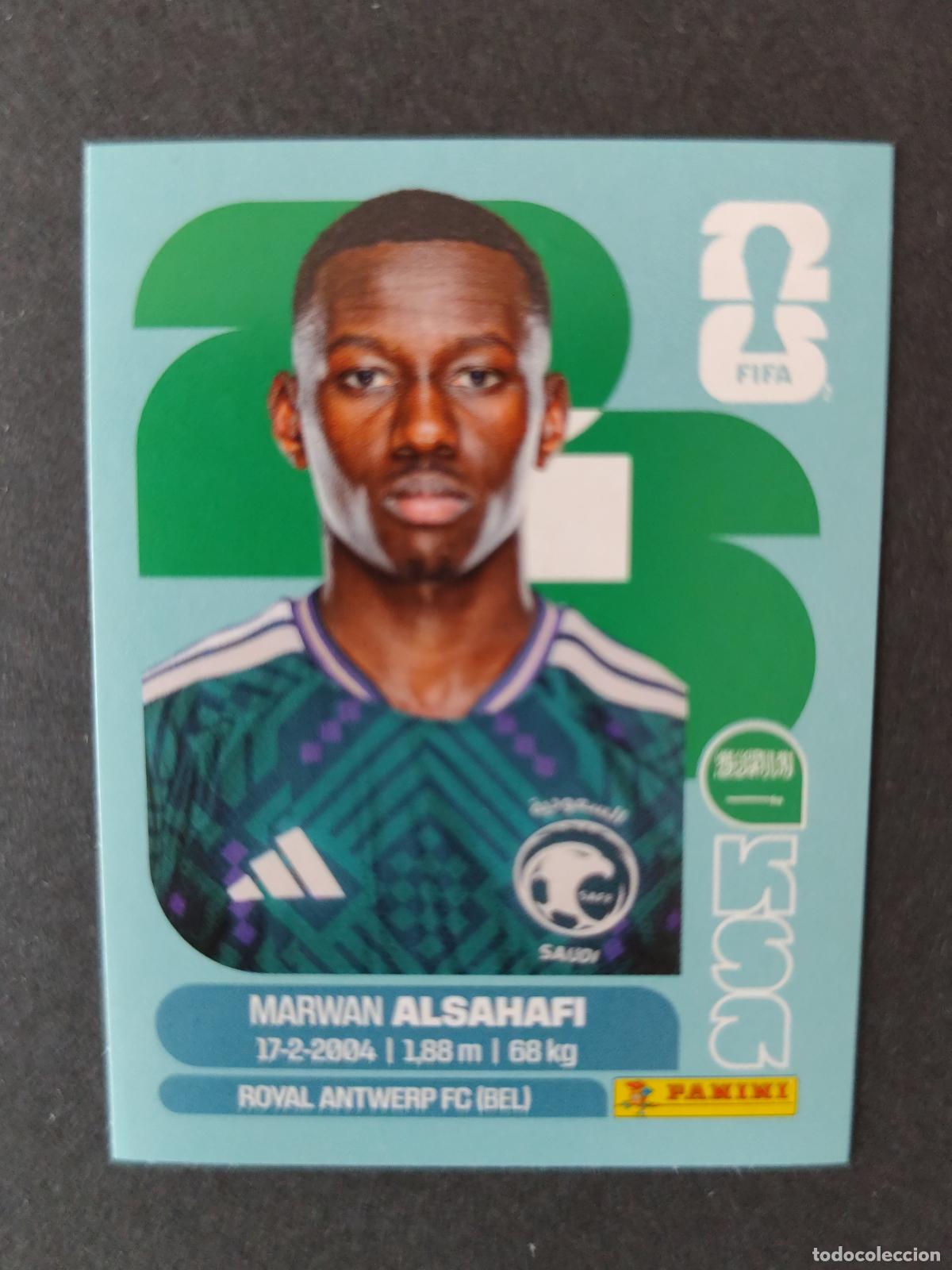 Cartes &agrave; collectionner de Football: KSA15 MARWAN ALSAHAFI 15 ARABIA SAUD&Iacute; MUNDIAL FIFA WORLD CUP 2026 STICKER PANINI SIN PEGAR