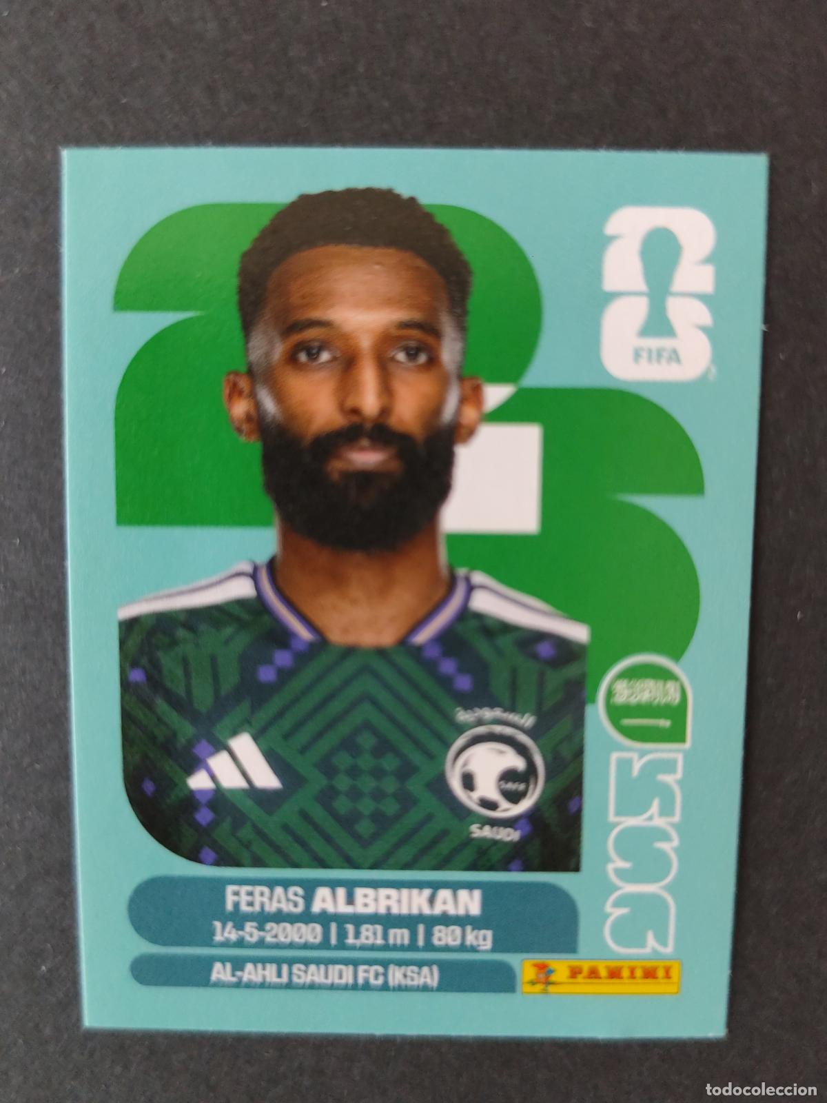 Cartes &agrave; collectionner de Football: KSA18 FERAS AKBRIKAN 18 ARABIA SAUD&Iacute; MUNDIAL FIFA WORLD CUP 2026 STICKER PANINI SIN PEGAR