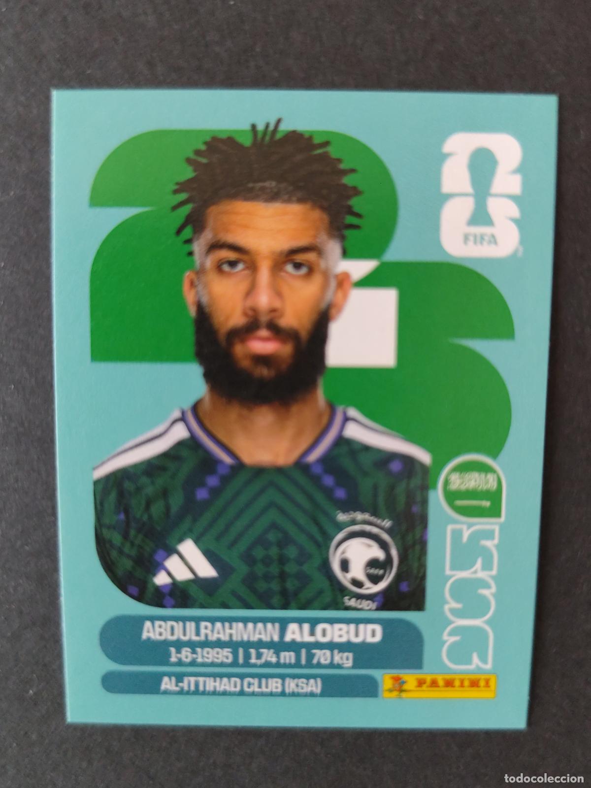 Cartes &agrave; collectionner de Football: KSA17 ABDULRAHMAN AL-ABOUD 17 ARABIA SAUD&Iacute; MUNDIAL FIFA WORLD CUP 2026 STICKER PANINI SIN PEGAR