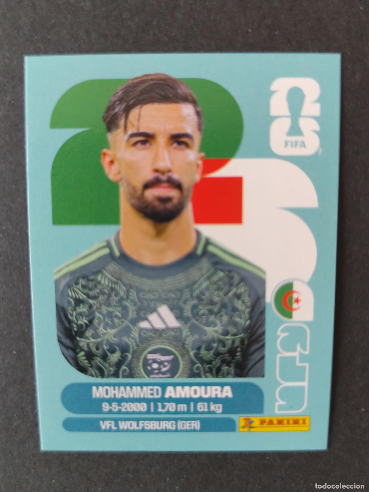 Cartes &agrave; collectionner de Football: ALG20 MOHAMMED AMOURA 20 ARGELIA MUNDIAL FIFA WORLD CUP 2026 STICKER PANINI SIN PEGAR
