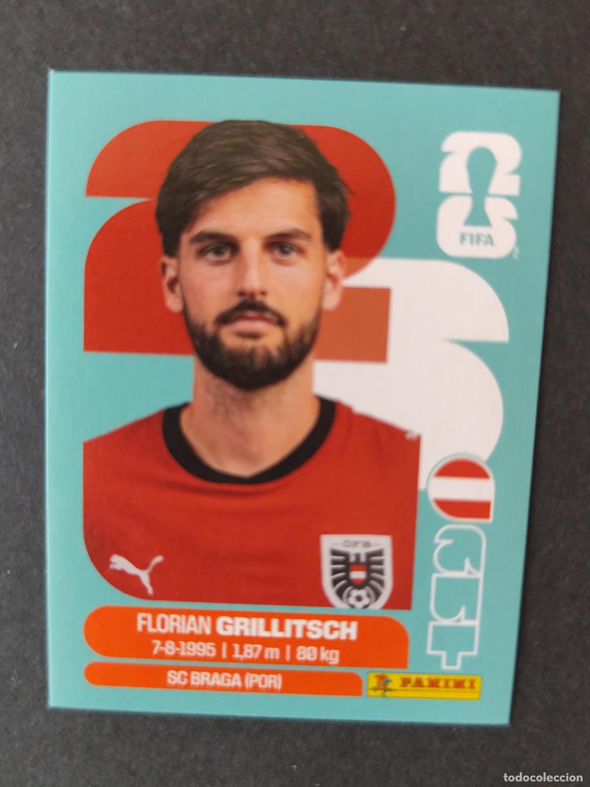 Fu&szlig;ball-Sticker: AUT14 FLORIAN GRILLITSCH 14 AUSTRIA MUNDIAL FIFA WORLD CUP 2026 STICKER PANINI SIN PEGAR