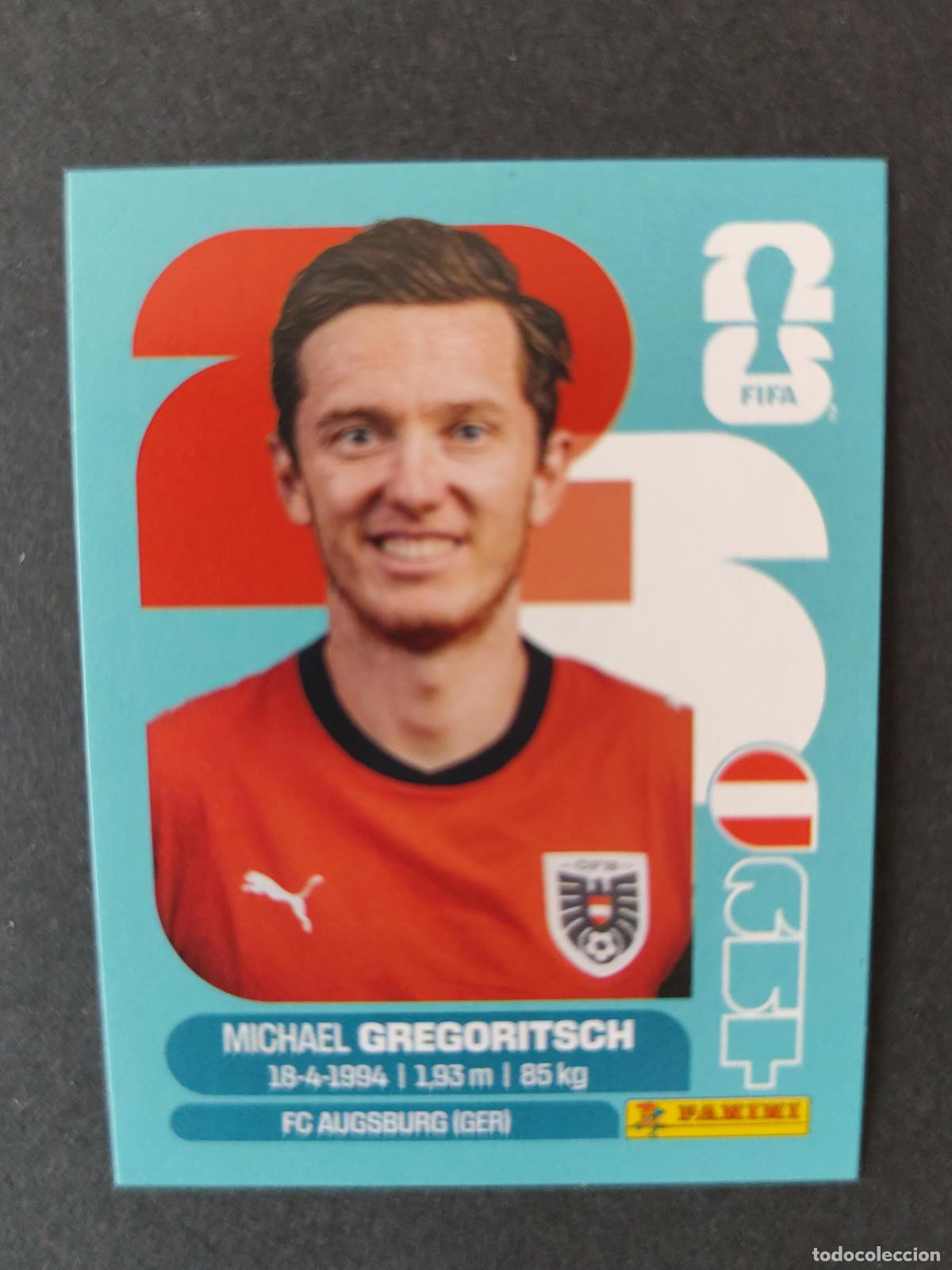 Fu&szlig;ball-Sticker: AUT19 MICHAEL GREGORITSCH 19 AUSTRIA MUNDIAL FIFA WORLD CUP 2026 STICKER PANINI SIN PEGAR