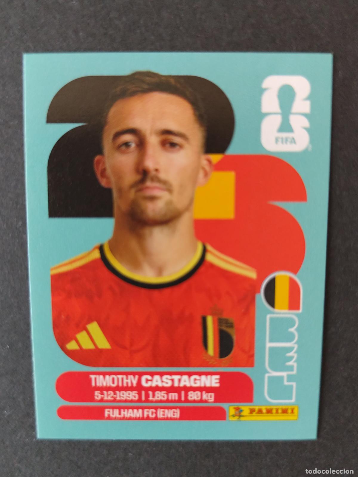 Fu&szlig;ball-Sticker: BEL4 TIMOTHY CASTAGNE 4 B&Eacute;LGICA MUNDIAL FIFA WORLD CUP 2026 STICKER PANINI SIN PEGAR