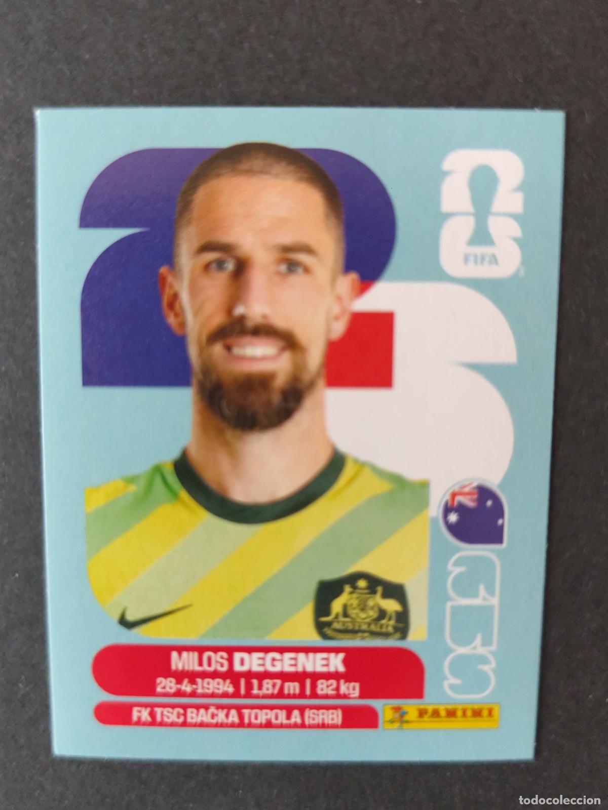 Fu&szlig;ball-Sticker: AUS10 MILOS DEGENEK 10 AUSTRALIA MUNDIAL FIFA WORLD CUP 2026 STICKER PANINI SIN PEGAR