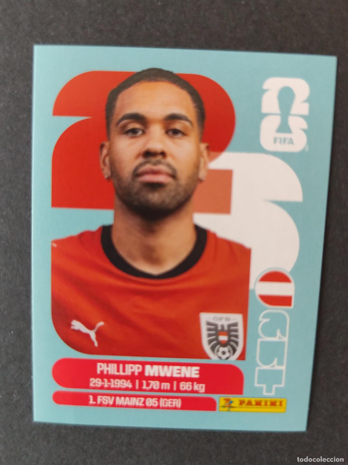 Cartes &agrave; collectionner de Football: AUT8 PHILLIPP MWENE 8 AUSTRIA MUNDIAL FIFA WORLD CUP 2026 STICKER PANINI SIN PEGAR