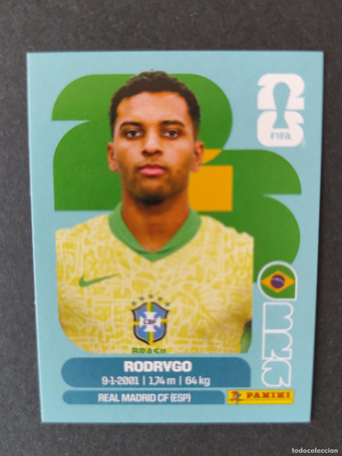 Cartes &agrave; collectionner de Football: BRA15 RODRYGO 15 BRASIL MUNDIAL FIFA WORLD CUP 2026 STICKER PANINI SIN PEGAR