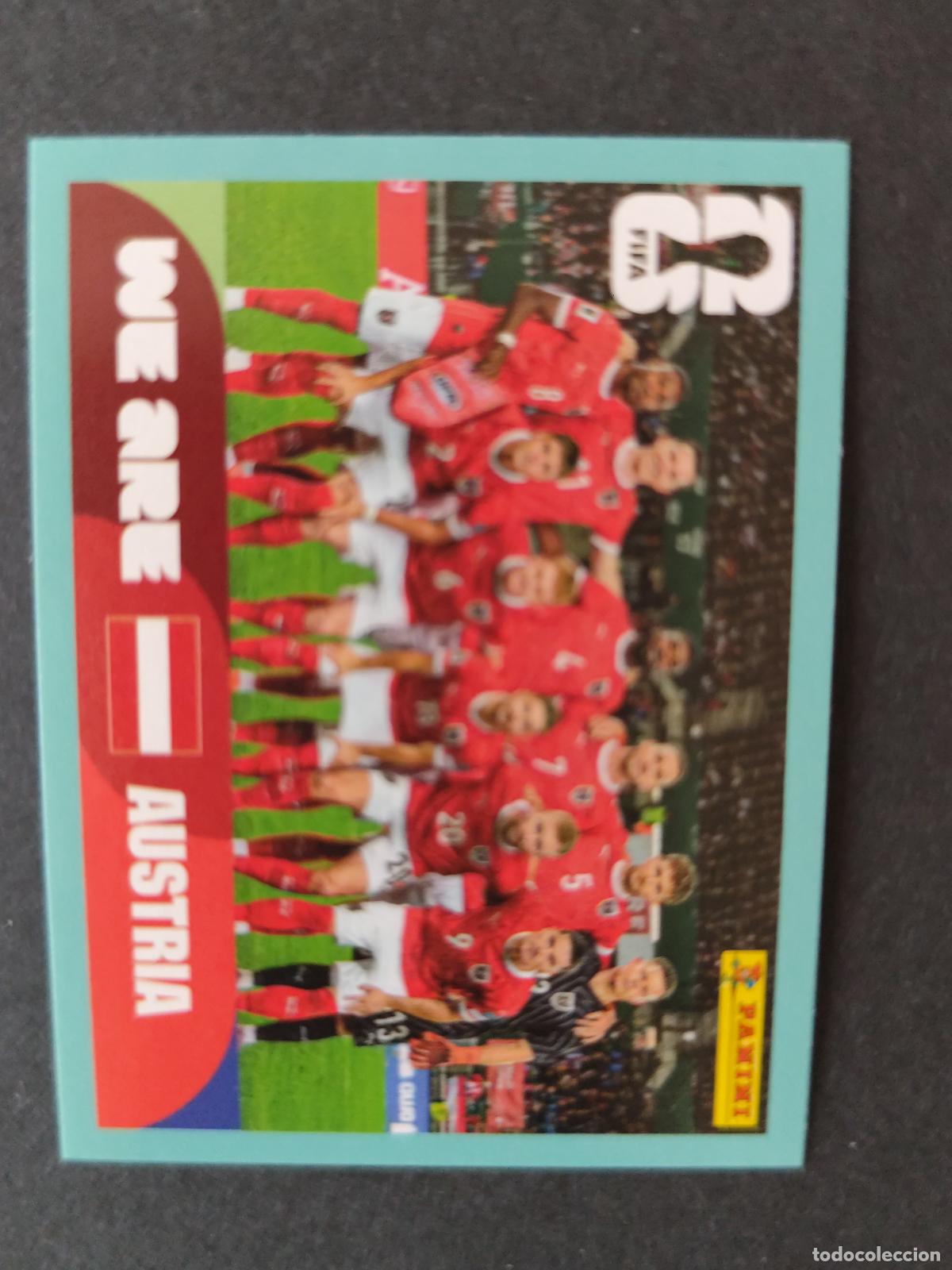 Cartes &agrave; collectionner de Football: AUT13 TEAM PHOTO EQUIPO 13 AUSTRIA MUNDIAL FIFA WORLD CUP 2026 STICKER PANINI SIN PEGAR