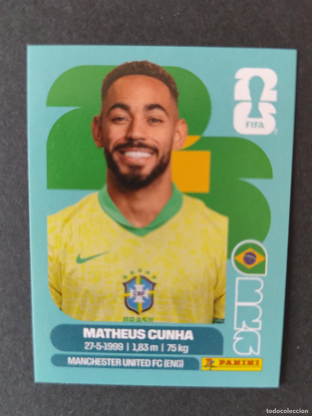 Cartes &agrave; collectionner de Football: BRA17 MATHEUS CUNHA 17 BRASIL MUNDIAL FIFA WORLD CUP 2026 STICKER PANINI SIN PEGAR