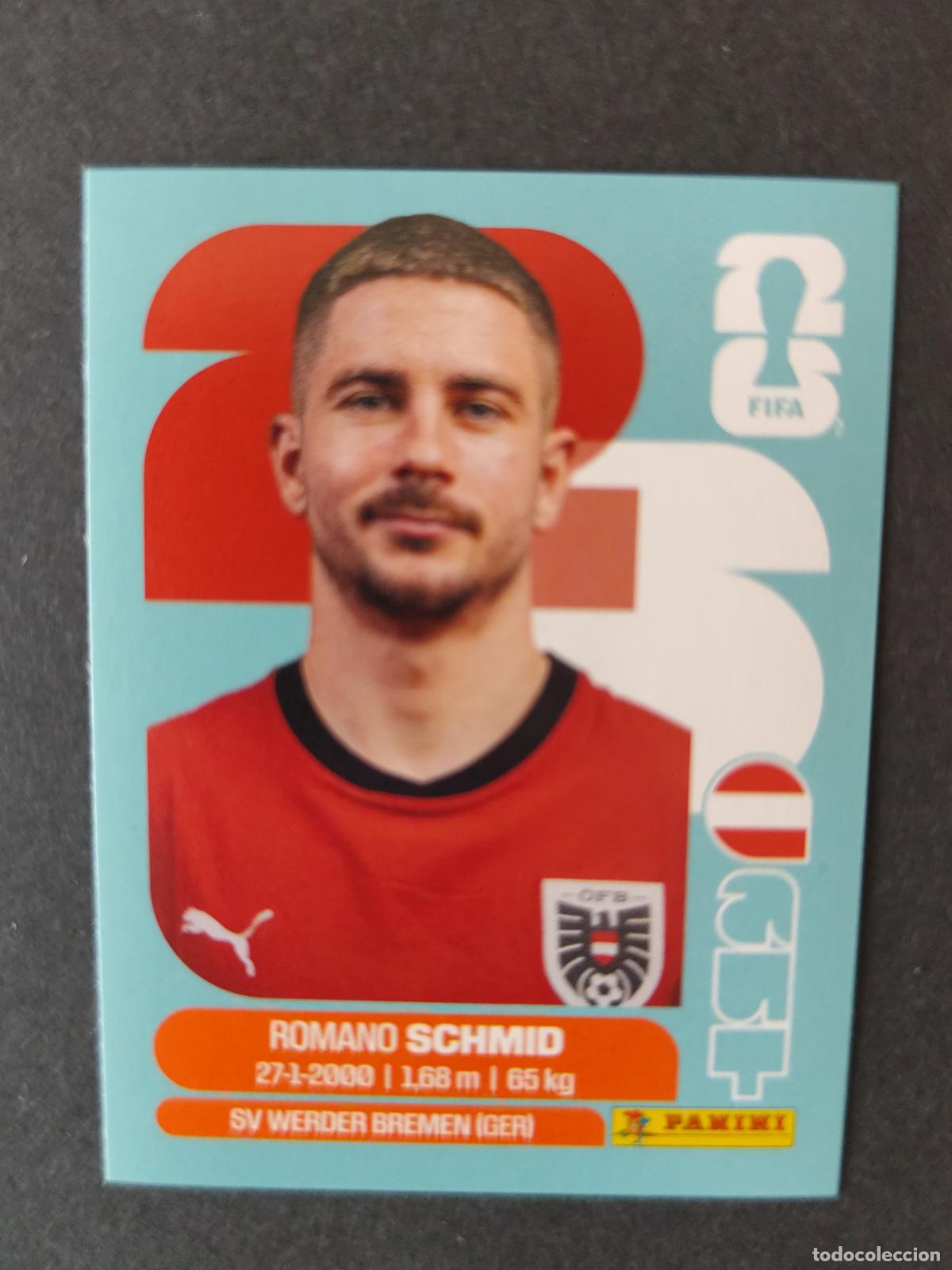 Cartes &agrave; collectionner de Football: AUT16 ROMANO SCHMID 16 AUSTRIA MUNDIAL FIFA WORLD CUP 2026 STICKER PANINI SIN PEGAR