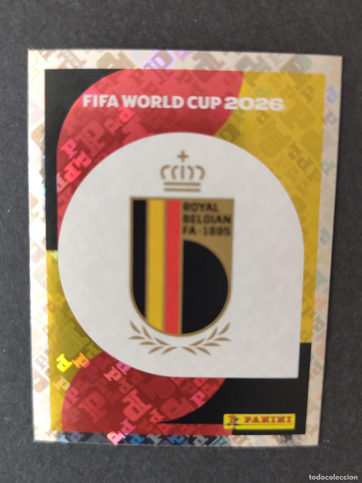 Cartes &agrave; collectionner de Football: BEL1 EMBLEM ESCUDO 1 B&Eacute;LGICA MUNDIAL FIFA WORLD CUP 2026 STICKER PANINI SIN PEGAR