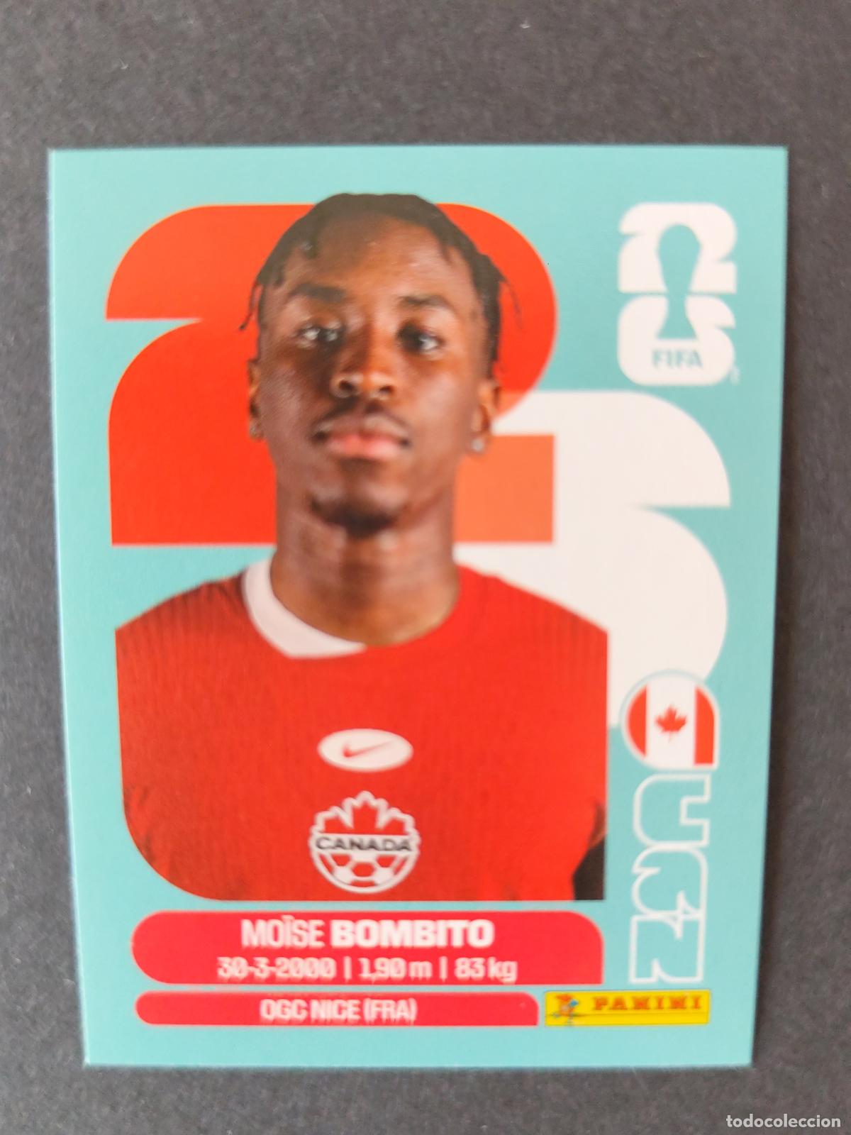 Figurine di Calcio: CAN8 MO&Iuml;SE BOMBITO 8 CANAD&Aacute; MUNDIAL FIFA WORLD CUP 2026 STICKER PANINI SIN PEGAR