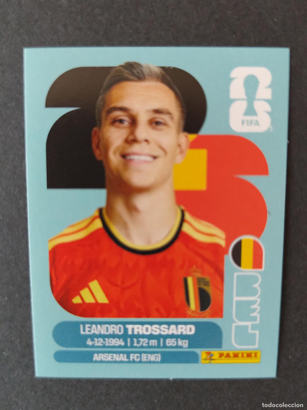 Figurine di Calcio: BEL18 LEANDRO TROSSARD 18 B&Eacute;LGICA MUNDIAL FIFA WORLD CUP 2026 STICKER PANINI SIN PEGAR