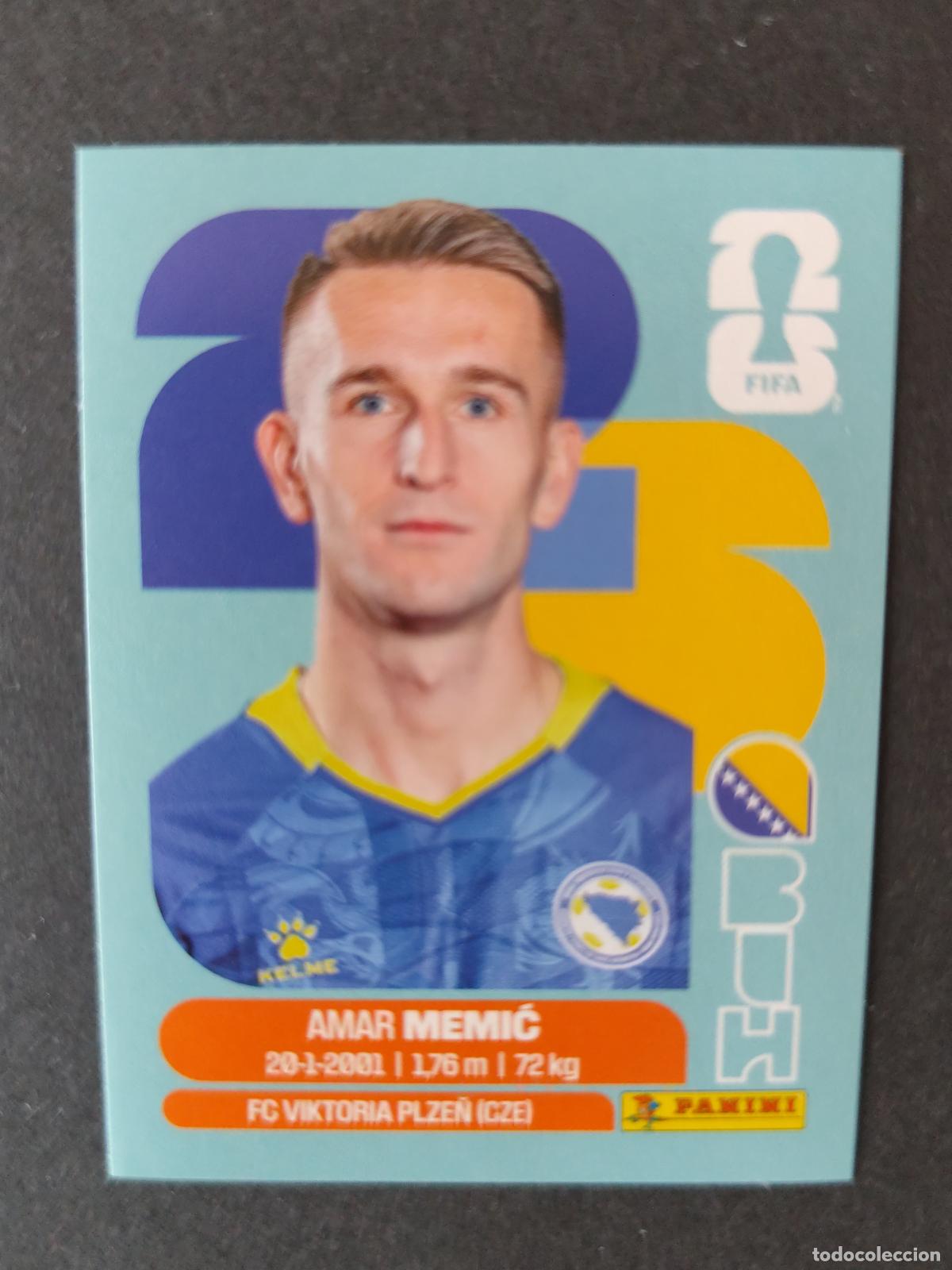 Football Stickers: BIH16 AMAR MEMIĆ 16 BOSNIA HERZEGOVINA MUNDIAL FIFA WORLD CUP 2026 STICKER PANINI SIN PEGAR