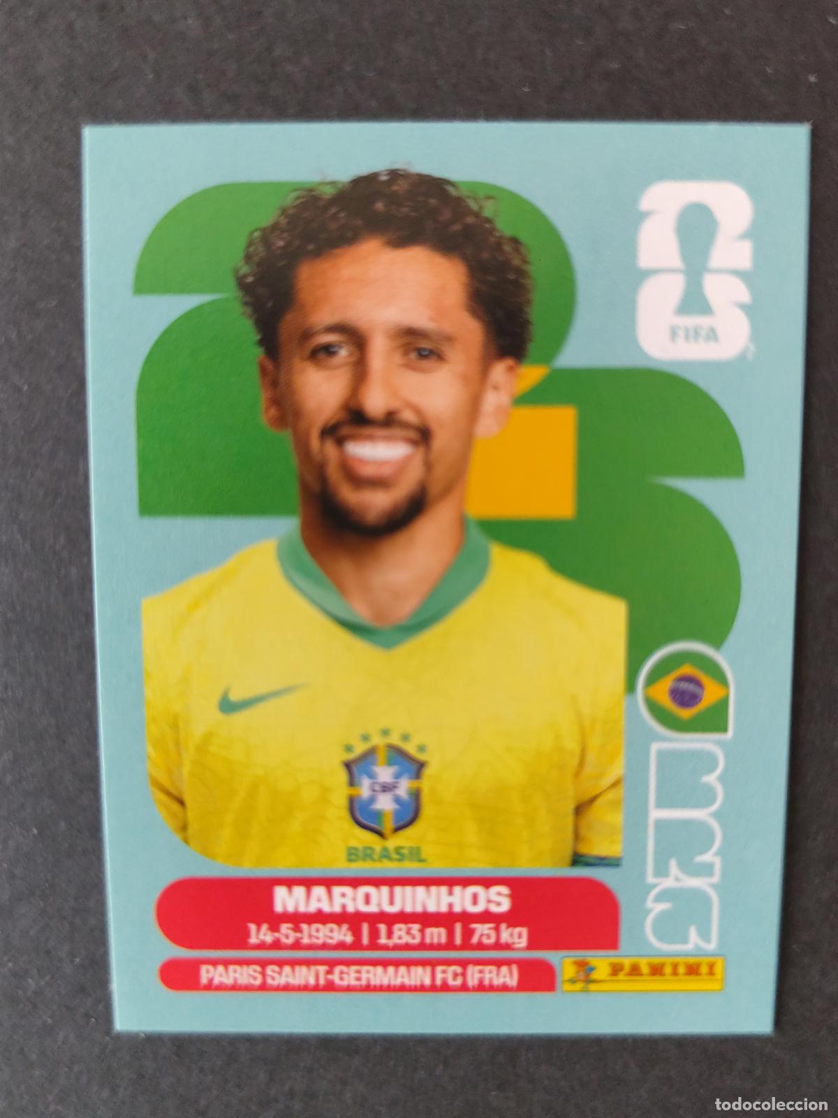 Football Stickers: BRA4 MARQUINHOS 4 BRASIL MUNDIAL FIFA WORLD CUP 2026 STICKER PANINI SIN PEGAR