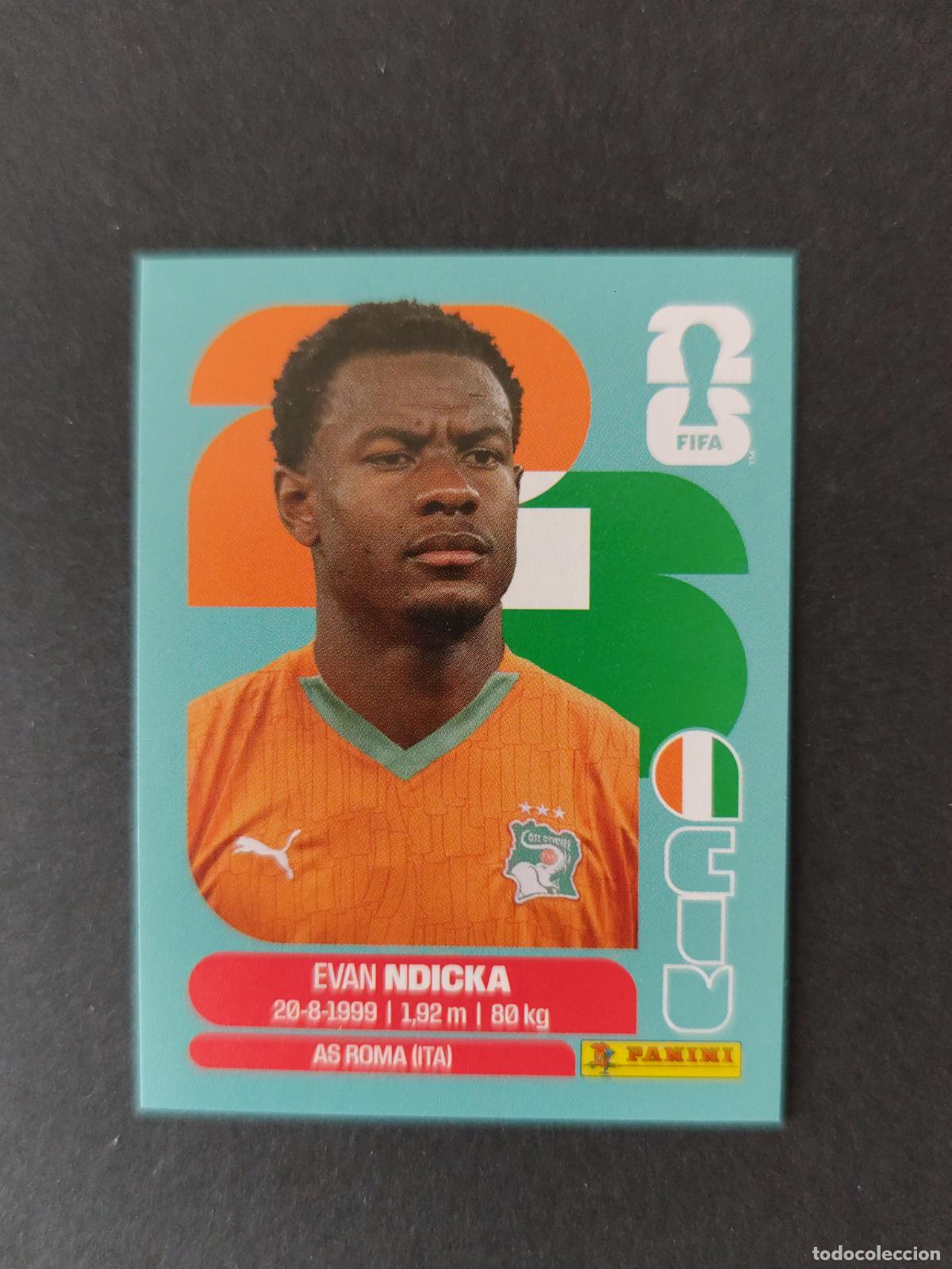 Football Stickers: CIV6 EVAN NDICKA 6 COSTA DE MARFIL MUNDIAL FIFA WORLD CUP 2026 STICKER PANINI SIN PEGAR