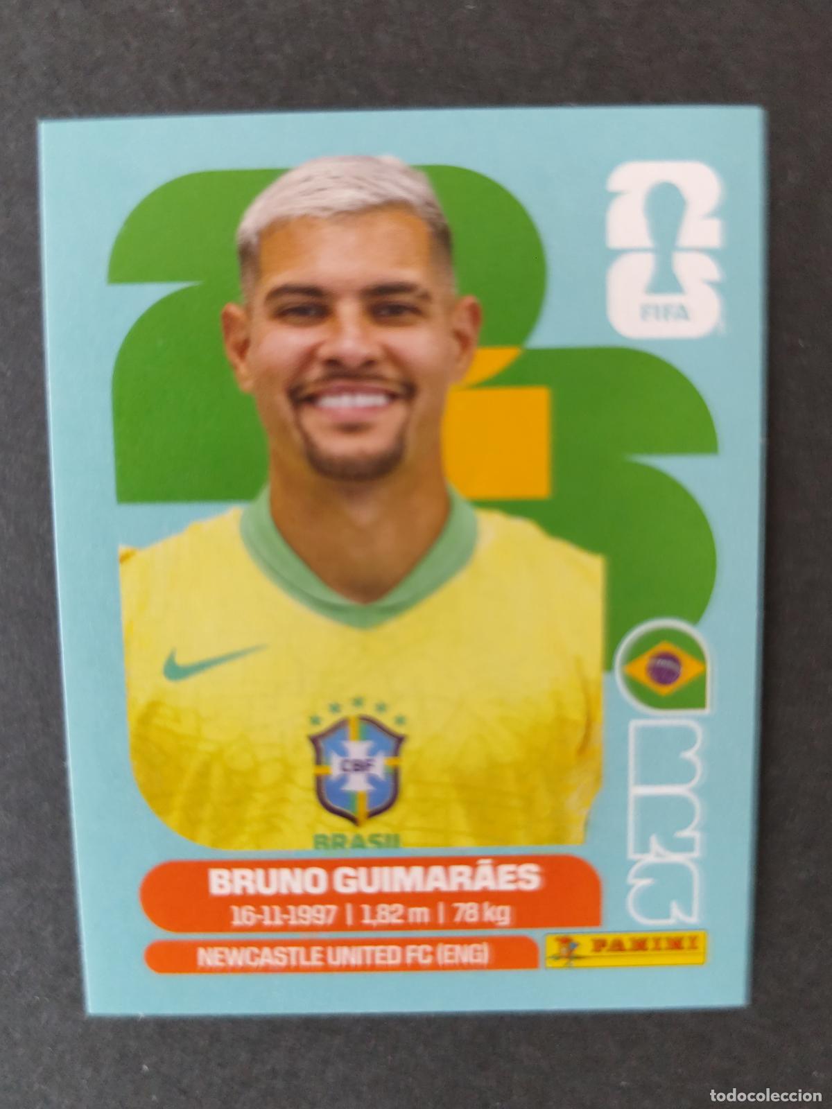 Football Stickers: BRA11 BRUNO GUIMAR&Atilde;ES 11 BRASIL MUNDIAL FIFA WORLD CUP 2026 STICKER PANINI SIN PEGAR