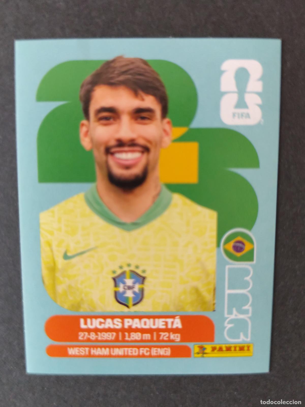 Football Stickers: BRA9 LUCAS PAQUET&Aacute; 9 BRASIL MUNDIAL FIFA WORLD CUP 2026 STICKER PANINI SIN PEGAR