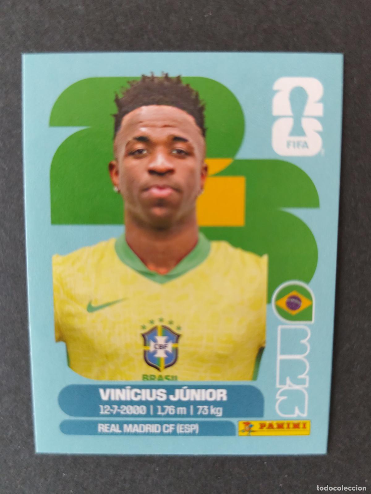 Cartes &agrave; collectionner de Football: BRA14 VINICIUS J&Uacute;NIOR 14 BRASIL MUNDIAL FIFA WORLD CUP 2026 STICKER PANINI SIN PEGAR