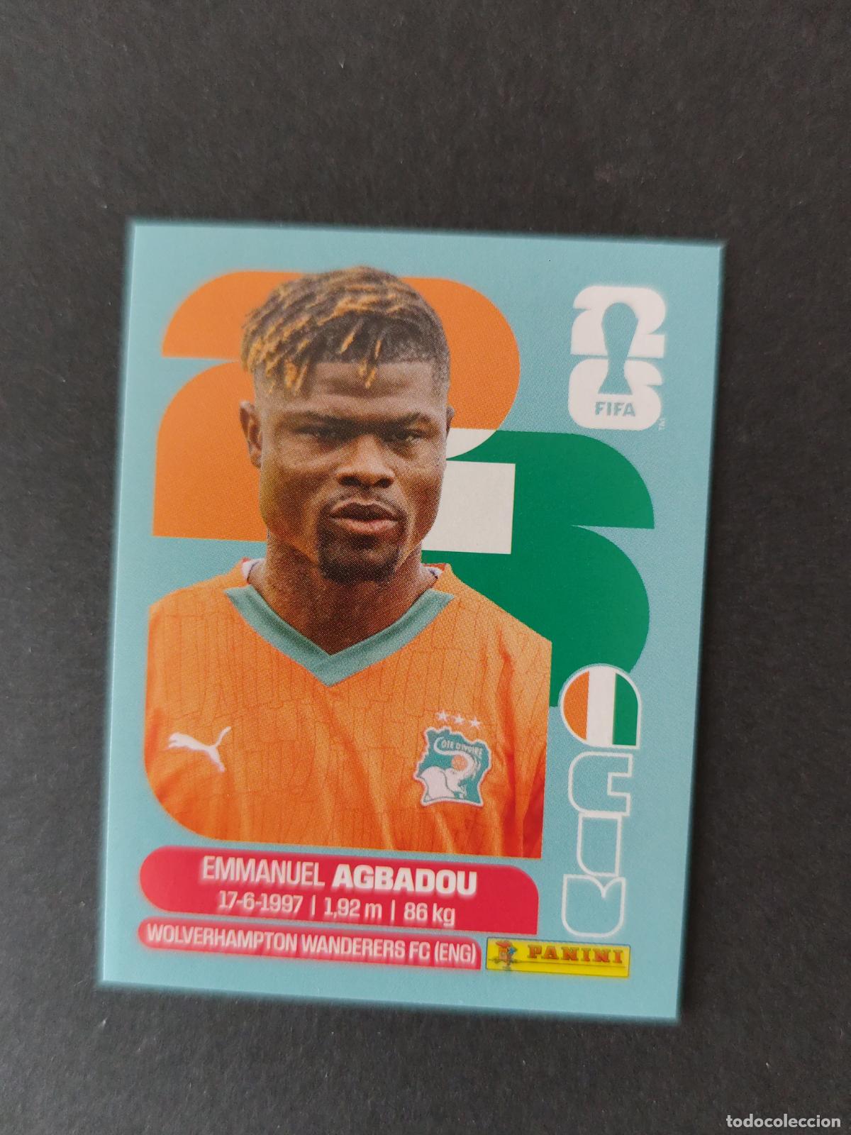 Cartes &agrave; collectionner de Football: CIV8 EMMANUEL AGBADOU 8 COSTA DE MARFIL MUNDIAL FIFA WORLD CUP 2026 STICKER PANINI SIN PEGAR