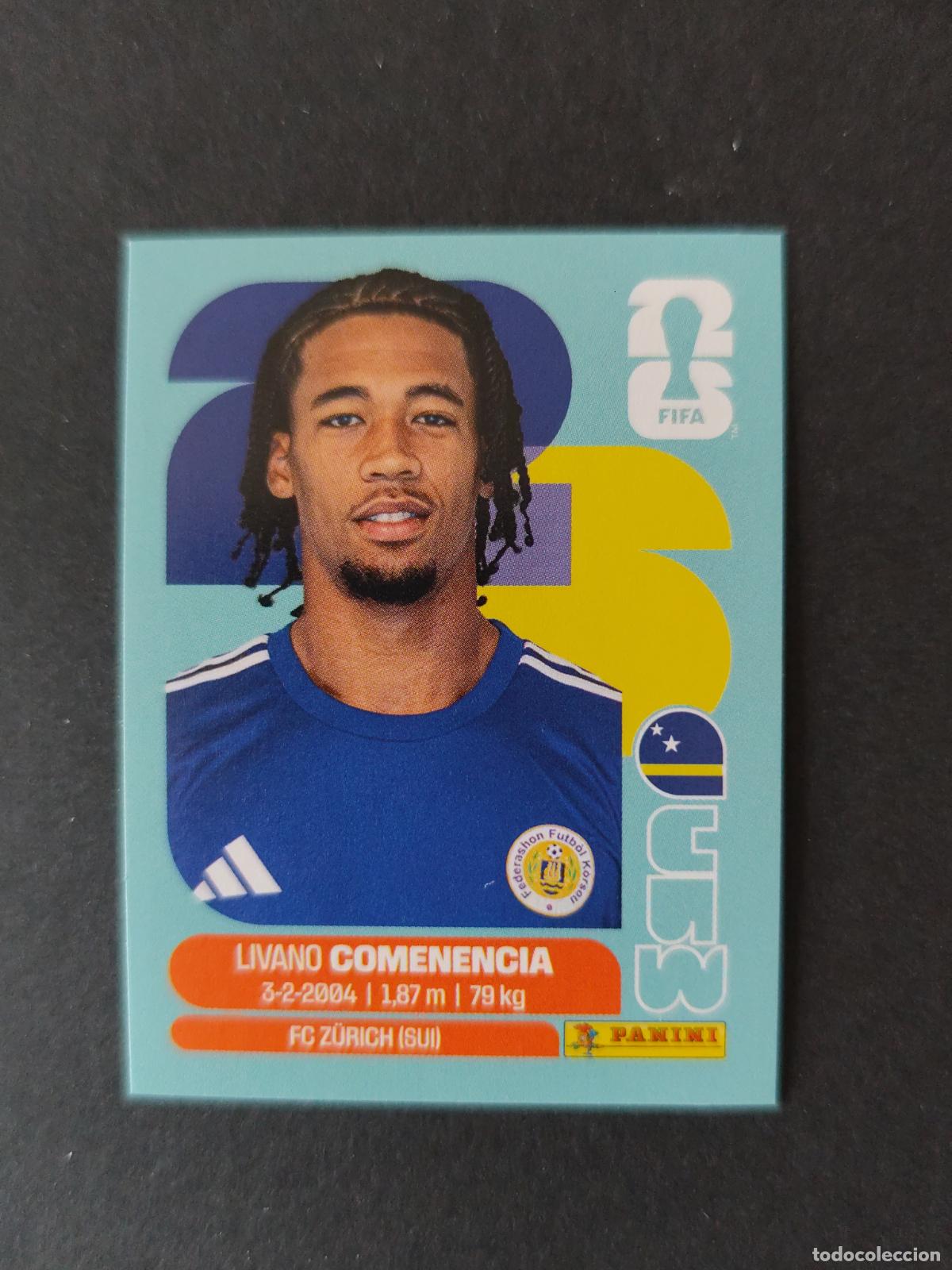 Cartes &agrave; collectionner de Football: CUW9 LIVANO COMENENCIA 9 CURAZAO CURA&Ccedil;AO MUNDIAL FIFA WORLD CUP 2026 STICKER PANINI SIN PEGAR