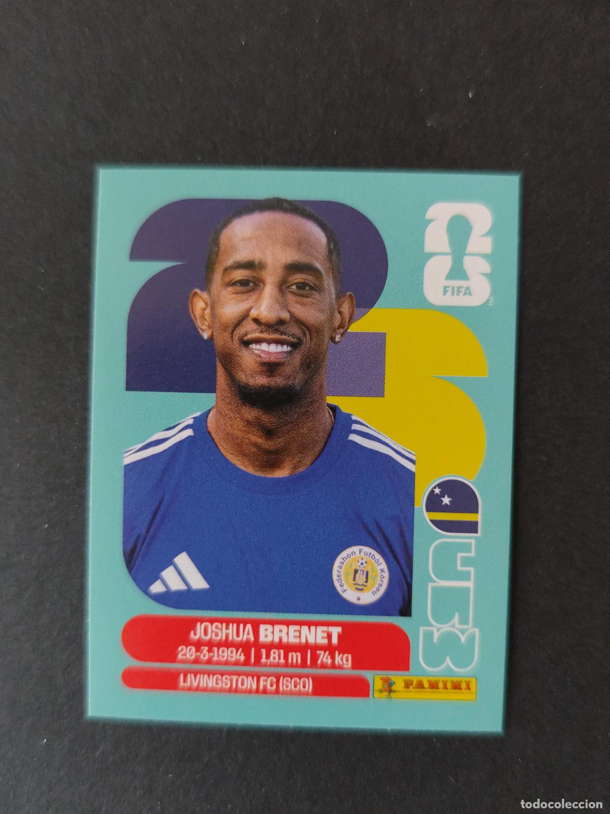 Cromos de Futebol: CUW6 JOSHUA BRENET 6 CURAZAO CURA&Ccedil;AO MUNDIAL FIFA WORLD CUP 2026 STICKER PANINI SIN PEGAR