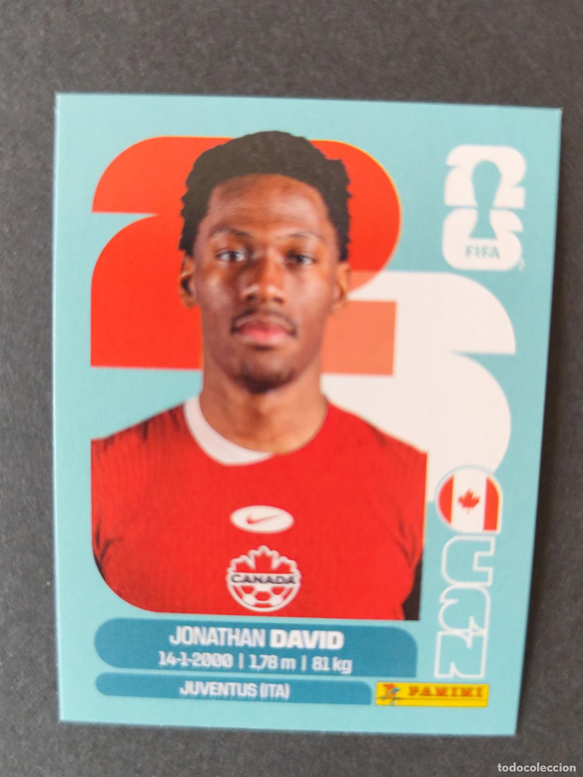 Cartes &agrave; collectionner de Football: CAN20 JONATHAN DAVID 20 CANAD&Aacute; MUNDIAL FIFA WORLD CUP 2026 STICKER PANINI SIN PEGAR