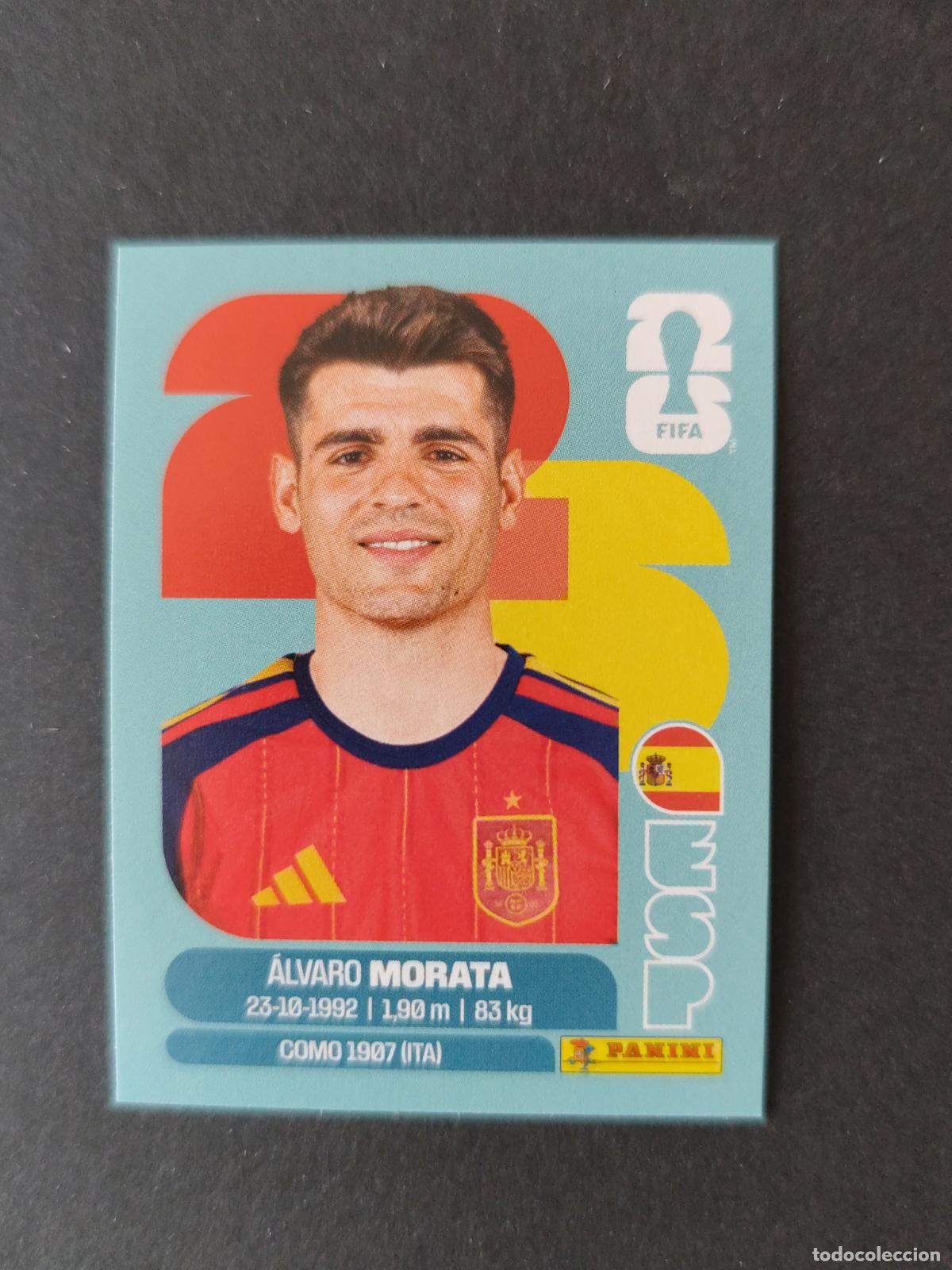 Cartes &agrave; collectionner de Football: ESP19 &Aacute;LVARO MORATA 19 ESPA&Ntilde;A MUNDIAL FIFA WORLD CUP 2026 STICKER PANINI SIN PEGAR