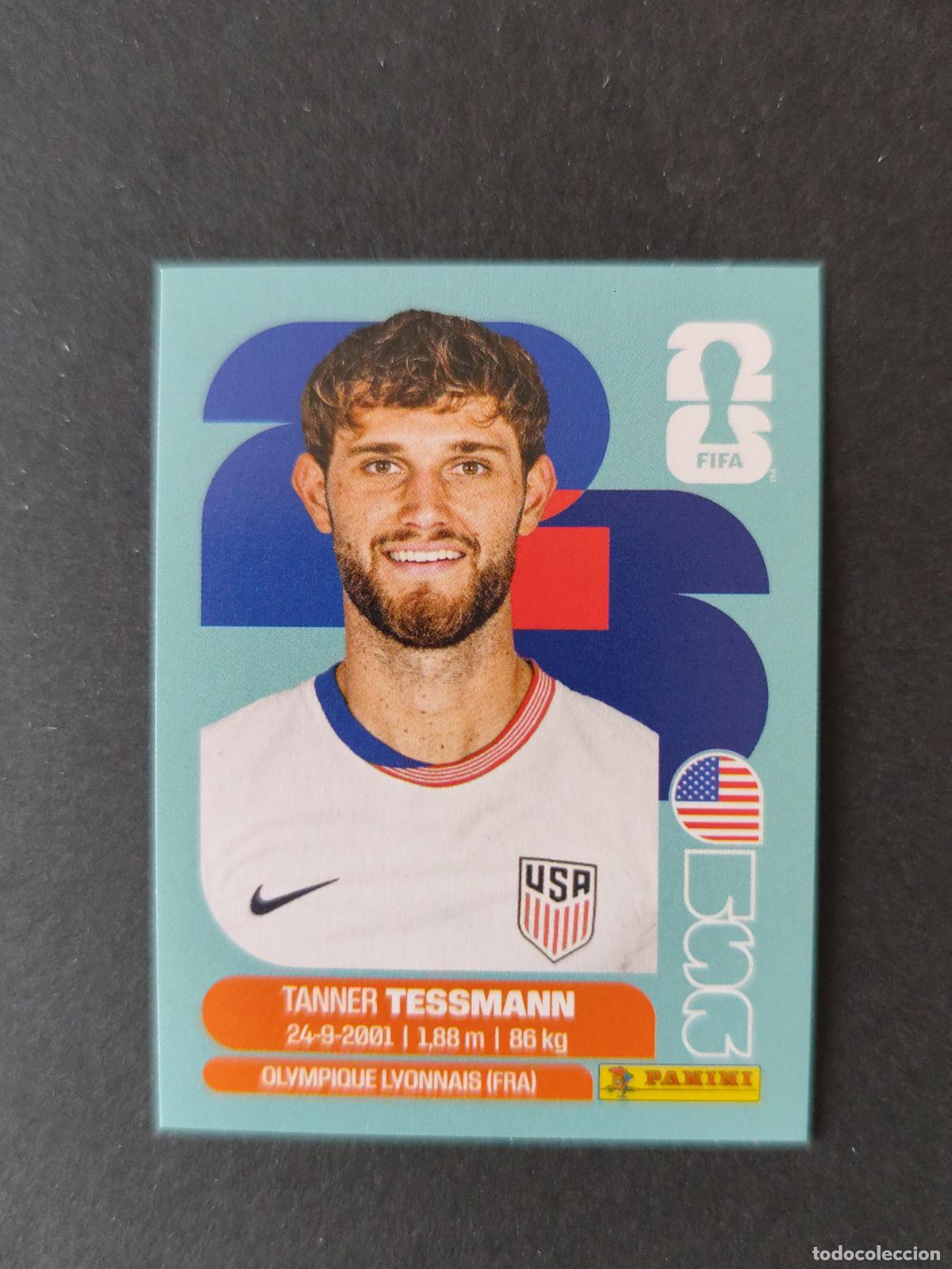 Cartes &agrave; collectionner de Football: USA9 TANNER TESSMANN 9 ESTADOS UNIDOS USA MUNDIAL FIFA WORLD CUP 2026 STICKER PANINI SIN PEGAR