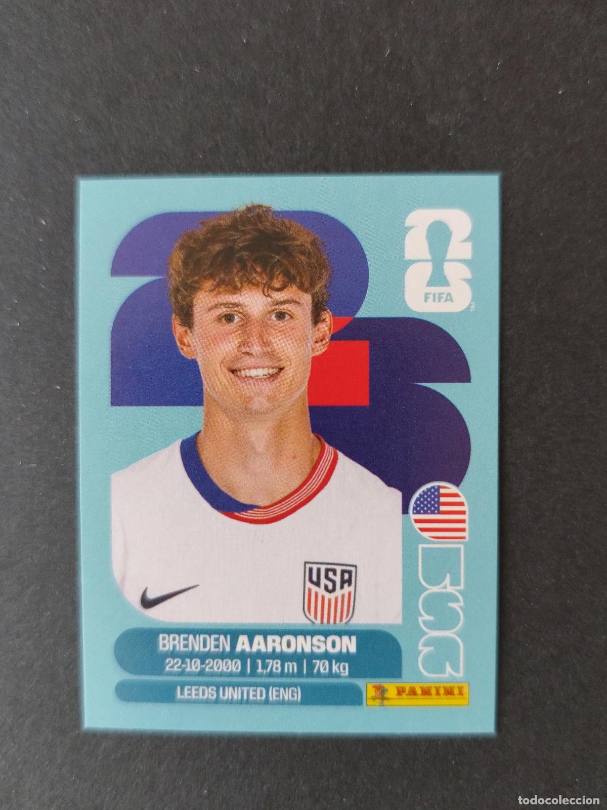 Cartes &agrave; collectionner de Football: USA17 BRENDEN AARONSON 17 ESTADOS UNIDOS USA MUNDIAL FIFA WORLD CUP 2026 STICKER PANINI SIN PEGAR