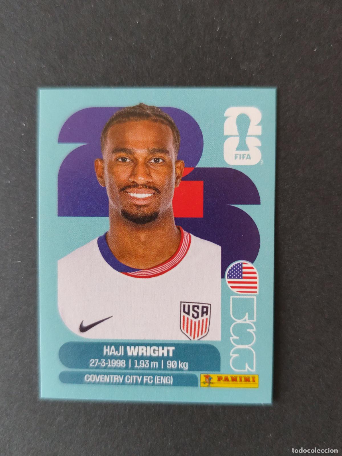 Cartes &agrave; collectionner de Football: USA19 HAJI WRIGHT 19 ESTADOS UNIDOS USA MUNDIAL FIFA WORLD CUP 2026 STICKER PANINI SIN PEGAR