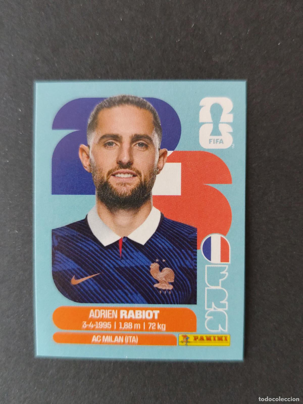 Cartes &agrave; collectionner de Football: FRA12 ADRIEN RABIOT 12 FRANCIA MUNDIAL FIFA WORLD CUP 2026 STICKER PANINI SIN PEGAR