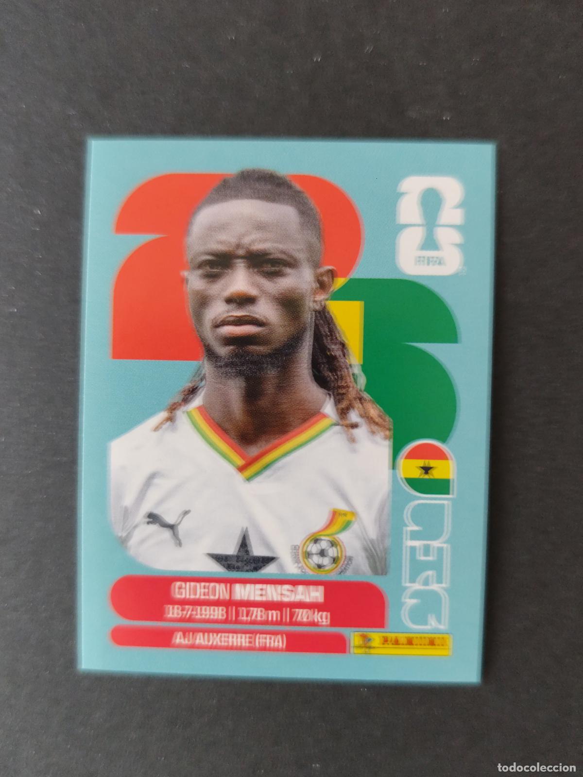 Cartes &agrave; collectionner de Football: GHA7 GIDEON MENSAH 7 GHANA MUNDIAL FIFA WORLD CUP 2026 STICKER PANINI SIN PEGAR