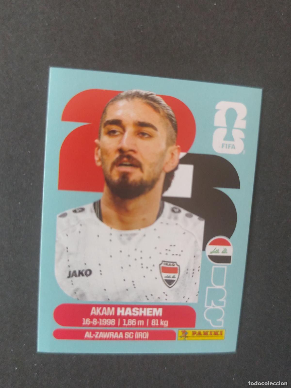 Cartes &agrave; collectionner de Football: IRQ5 AKAM HASHEM 5 IRAQ MUNDIAL FIFA WORLD CUP 2026 STICKER PANINI SIN PEGAR