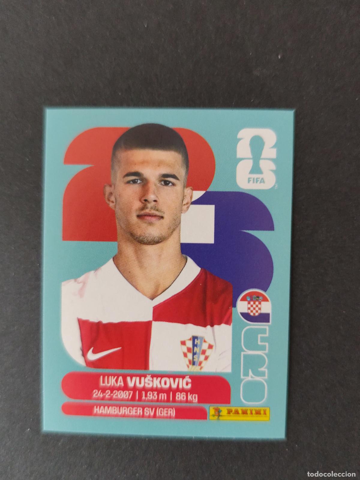 Cartes &agrave; collectionner de Football: CRO6 LUKA VU&Scaron;KOVIĆ 6 CROACIA MUNDIAL FIFA WORLD CUP 2026 STICKER PANINI SIN PEGAR