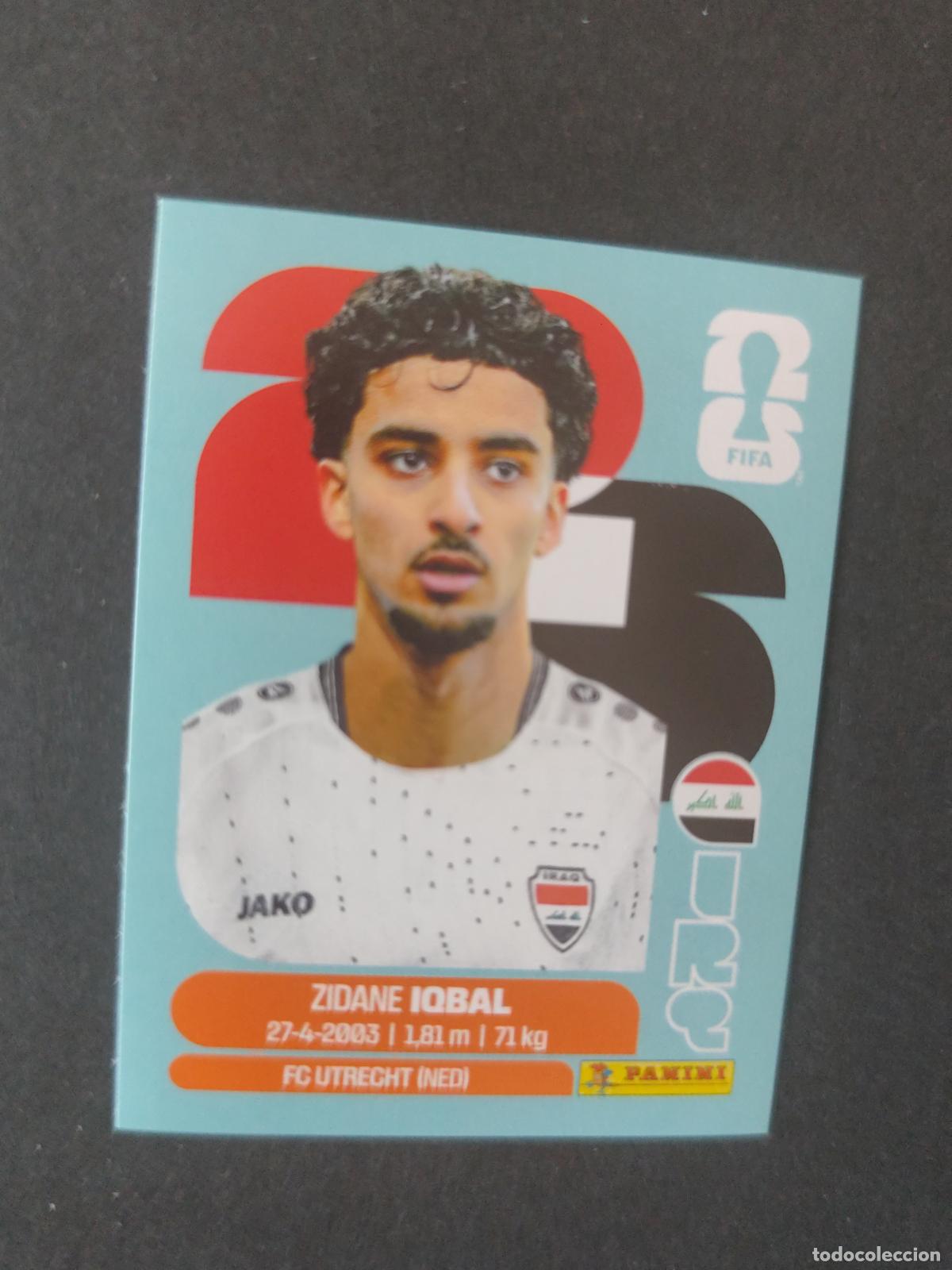 Cartes &agrave; collectionner de Football: IRQ9 ZIDANE IQBAL 9 IRAQ MUNDIAL FIFA WORLD CUP 2026 STICKER PANINI SIN PEGAR