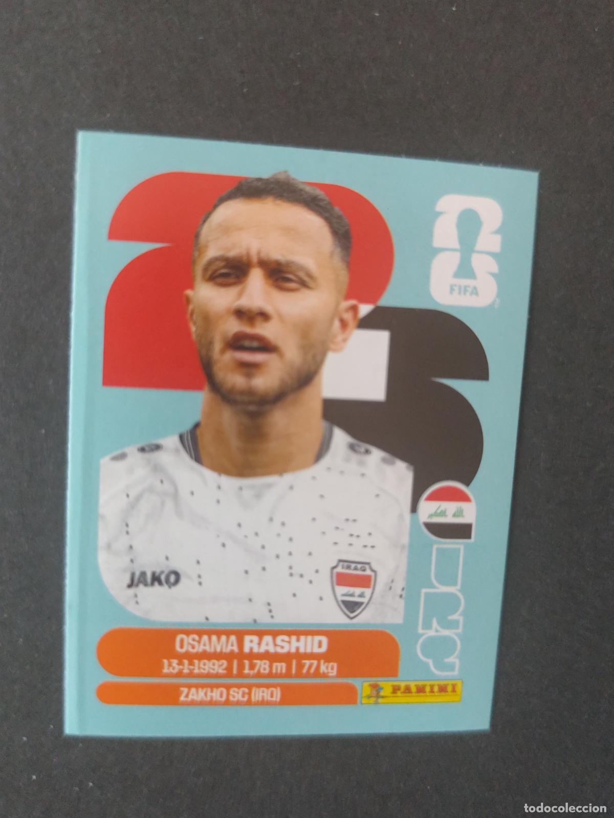 Cartes &agrave; collectionner de Football: IRQ17 OSAMA RASHID 17 IRAQ MUNDIAL FIFA WORLD CUP 2026 STICKER PANINI SIN PEGAR