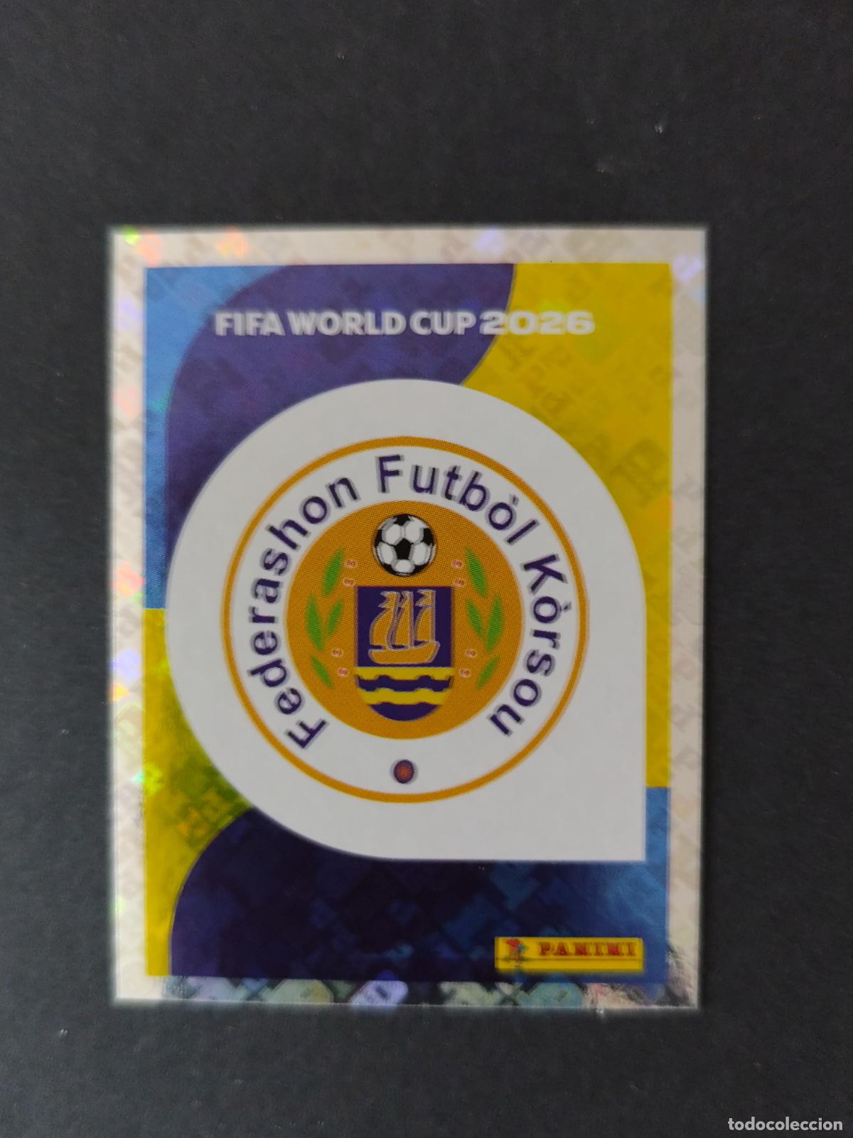 Cartes &agrave; collectionner de Football: CUW1 EMBLEM ESCUDO 1 CURAZAO CURA&Ccedil;AO MUNDIAL FIFA WORLD CUP 2026 STICKER PANINI SIN PEGAR