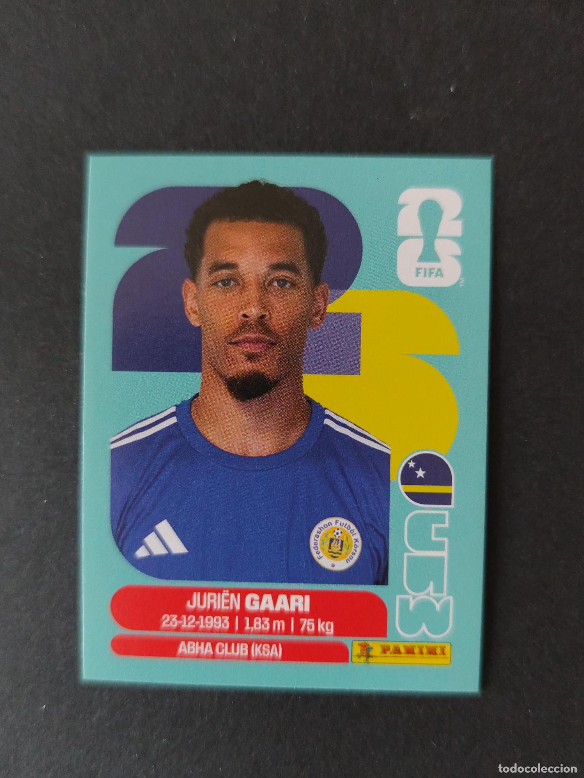 Cartes &agrave; collectionner de Football: CUW5 JURIEN GAARI 5 CURAZAO CURA&Ccedil;AO MUNDIAL FIFA WORLD CUP 2026 STICKER PANINI SIN PEGAR