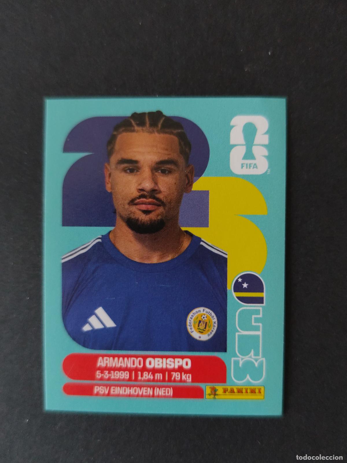 Cartes &agrave; collectionner de Football: CUW3 ARMANDO OBISPO 3 CURAZAO CURA&Ccedil;AO MUNDIAL FIFA WORLD CUP 2026 STICKER PANINI SIN PEGAR