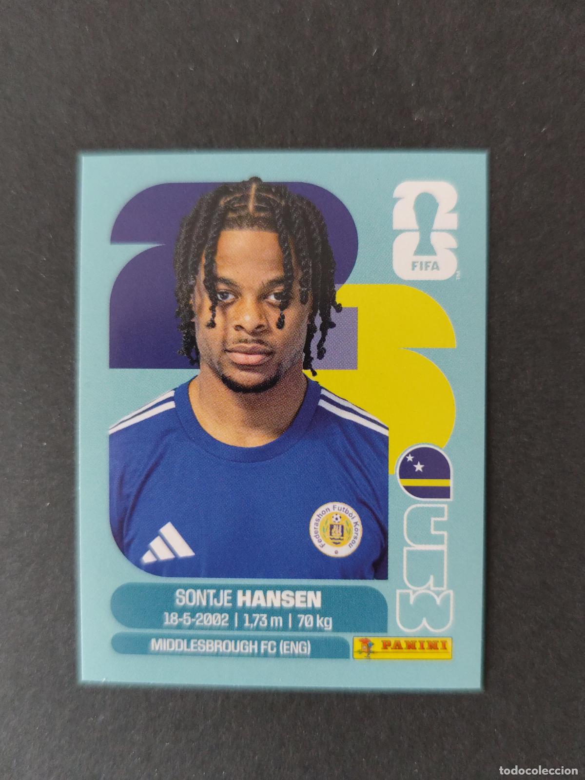 Cartes &agrave; collectionner de Football: CUW20 SONTJE HANSEN 20 CURAZAO CURA&Ccedil;AO MUNDIAL FIFA WORLD CUP 2026 STICKER PANINI SIN PEGAR